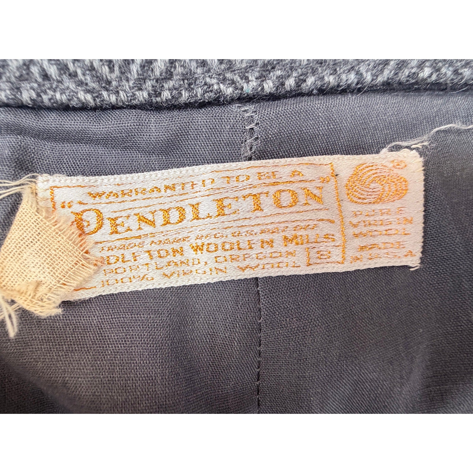 Pendleton Wool Pants Womens 30x30 Gray Herringbone Vintage USA Made