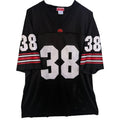Mac Tools Football Jersey Mens XL Black Mesh #38 Graphic V Neck Mechanic Shirt