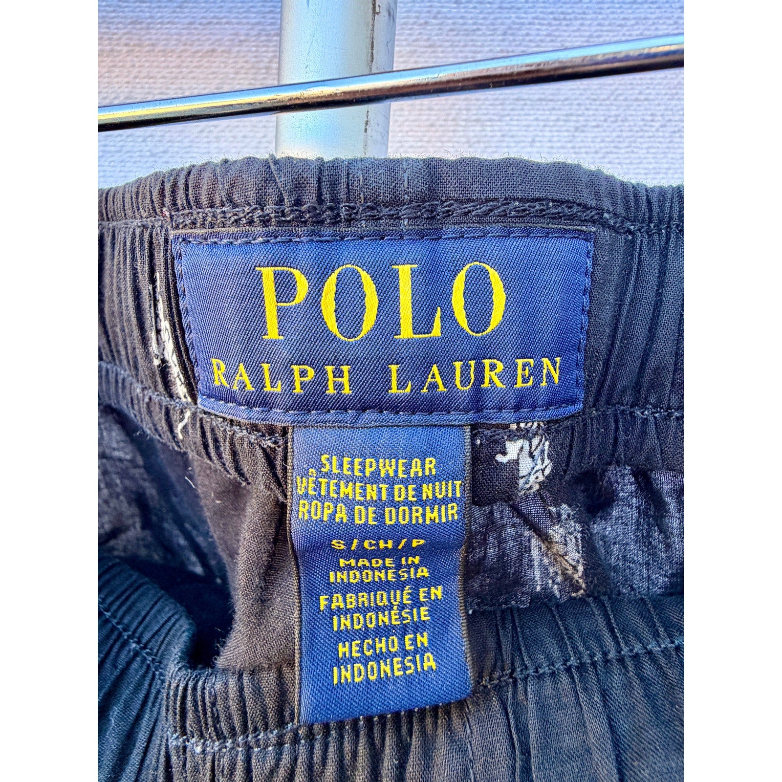 Polo Ralph Lauren Sleepwear Pants Mens S Black All Over Pony Print Pajama Lounge