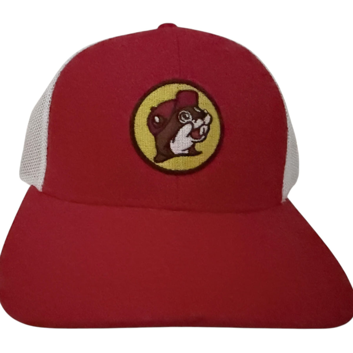 Buc-ee's Men's Red Colorblock Hat — front view