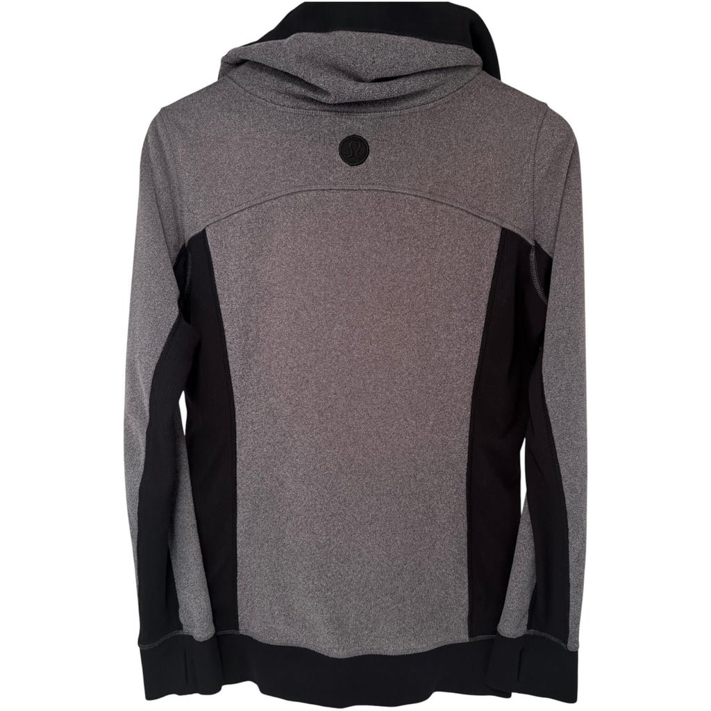 Lululemon Women's Gray Colorblock Hooded Hoodie — back view