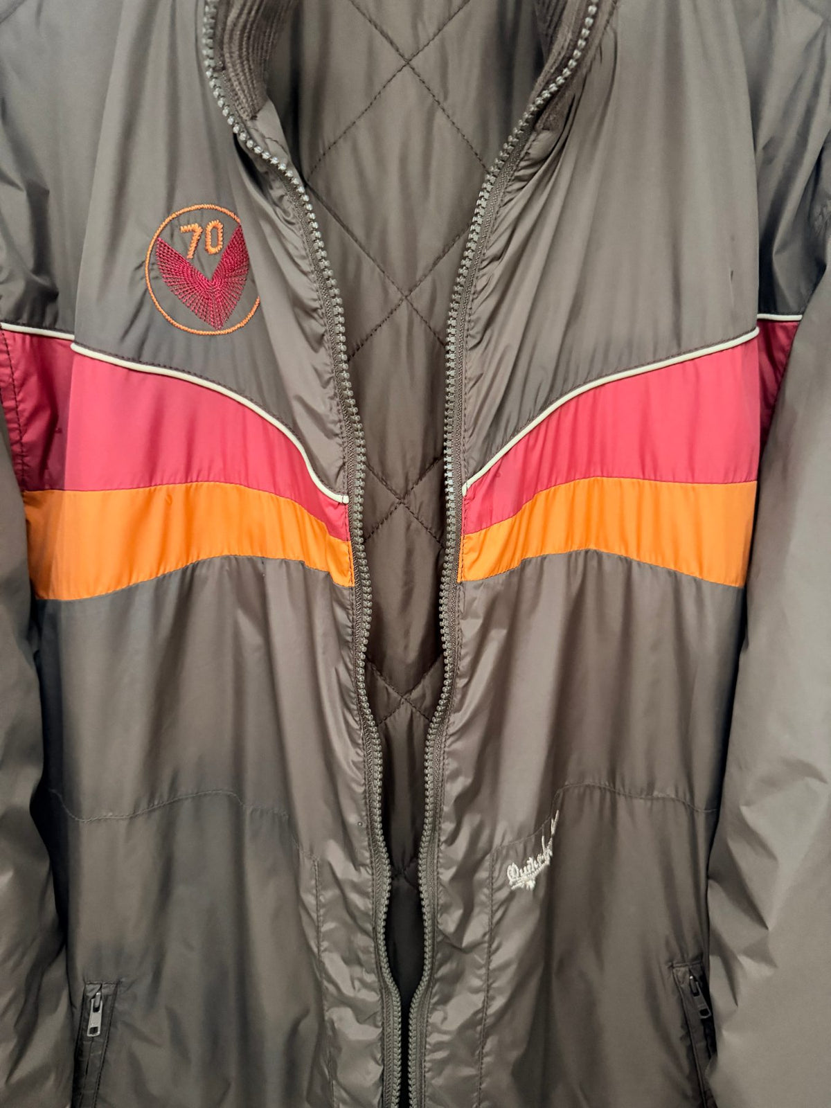 Quiksilver Men's Brown Colorblock Fleece Jacket — view 7