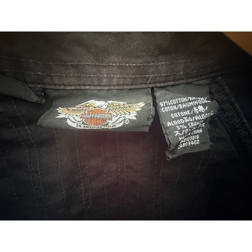Harley-Davidson 1903 Sleeveless Snap Shirt Women's Black Pink