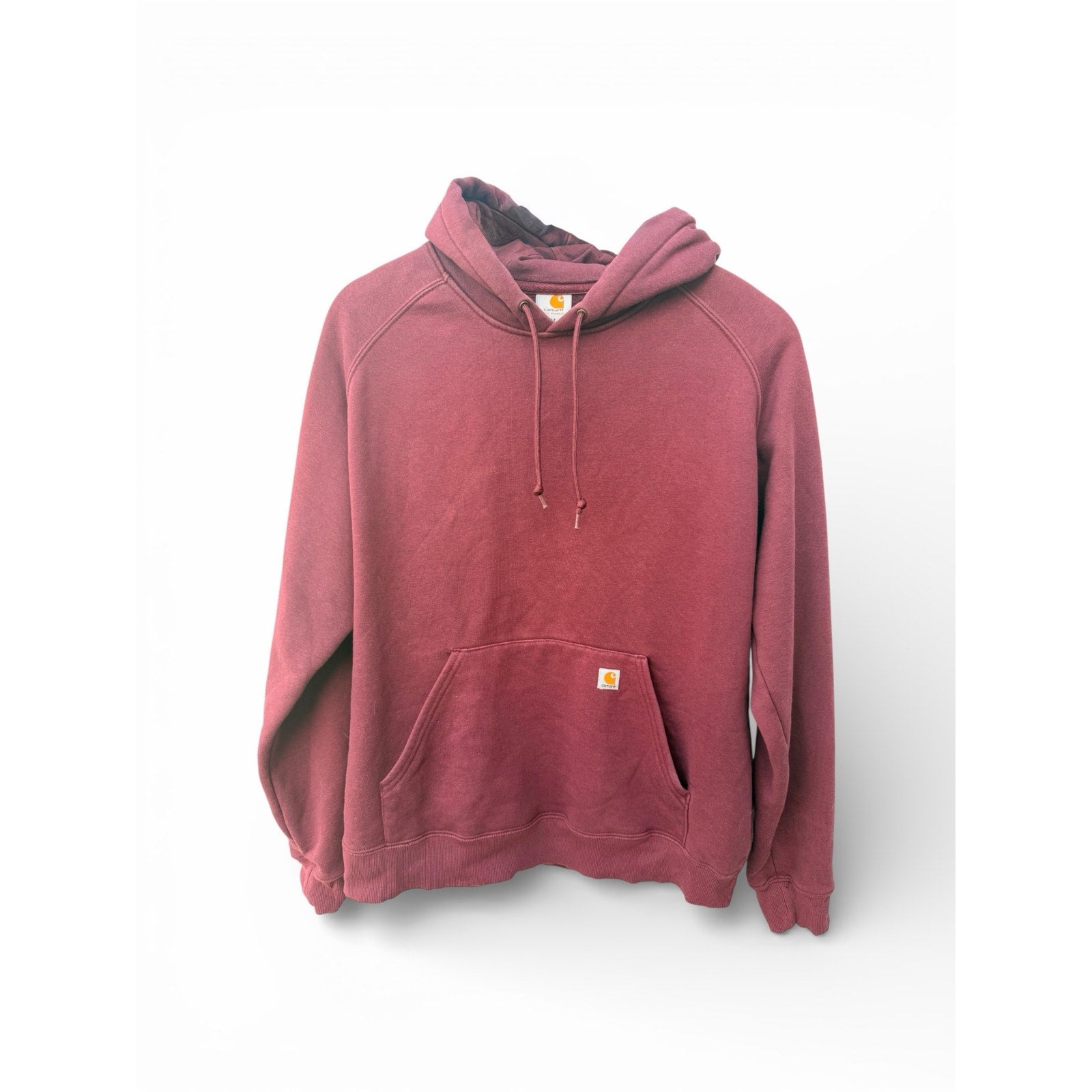 Carhartt Hoodie Womens M Burgundy Workwear Pullover Heavyweight