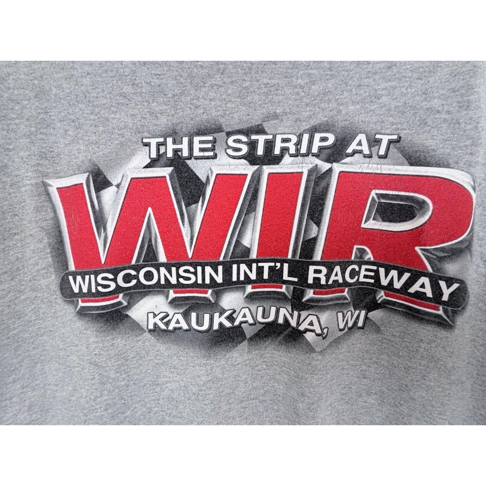 Wisconsin International Raceway WIR Drag Racing TShirt Mens 2XL Gray Graphic Tee
