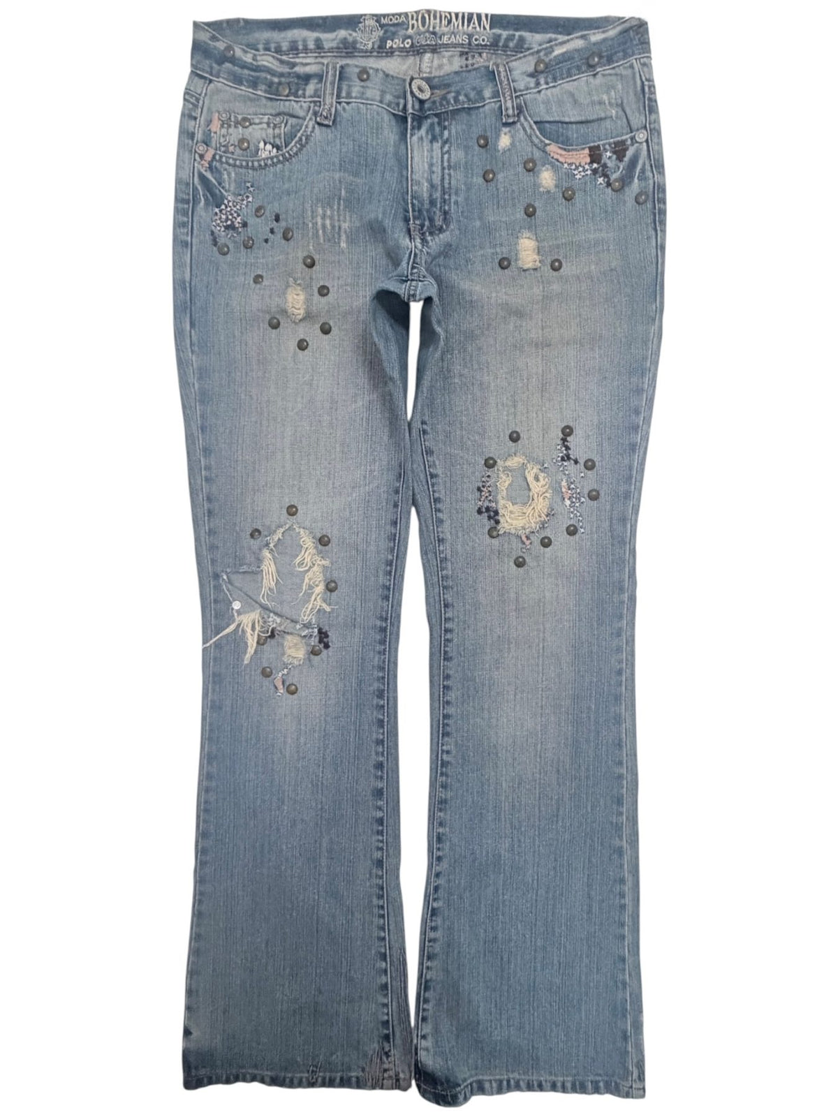 Moda Bohemian Women's Blue Jeans — front view