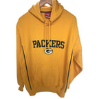 Green Bay Packers Mens Hoodie Yellow NFL Pullover Sweatshirt Medium
