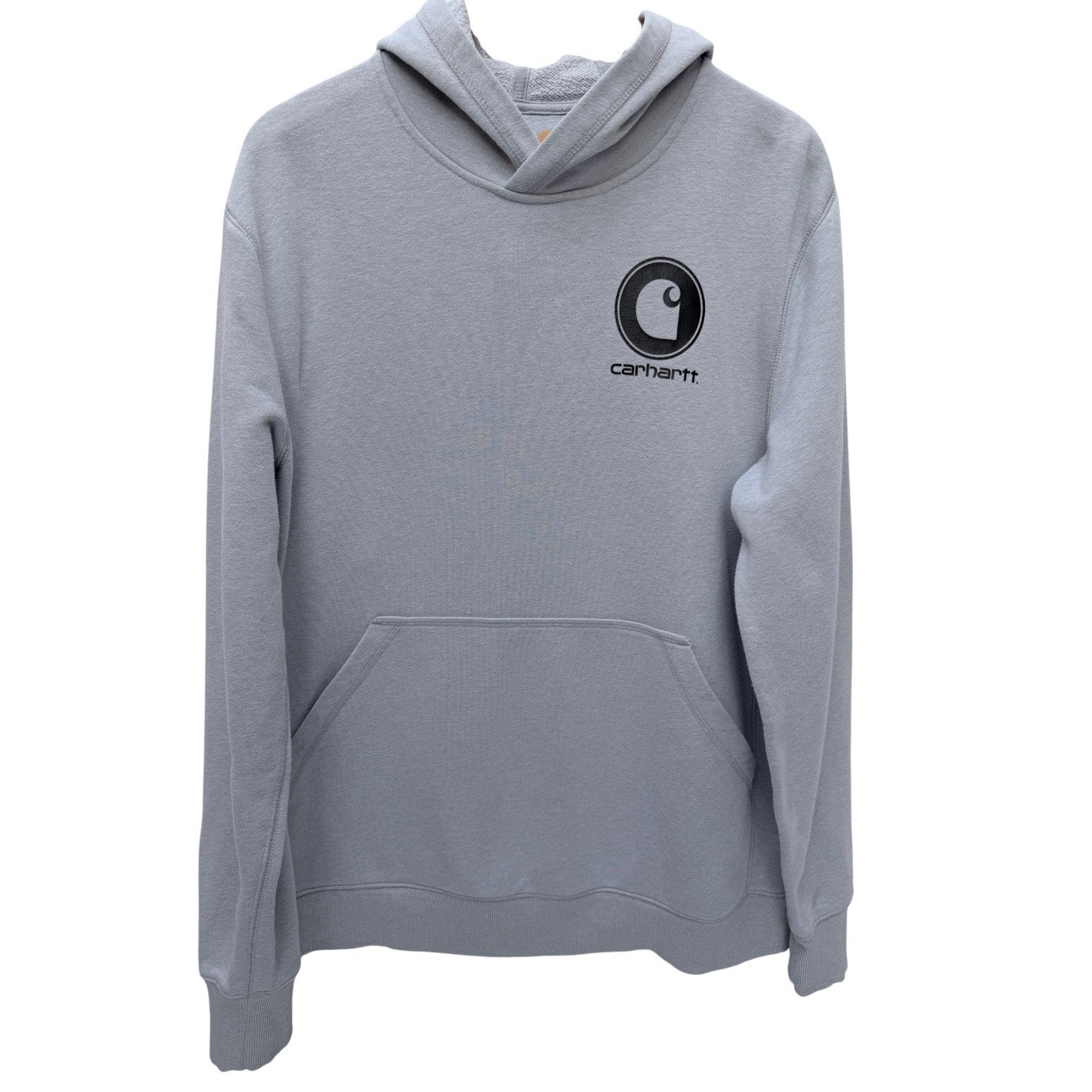 Carhartt Hoodie Mens Large Gray Relaxed Fit Workwear Pullover Sweatshirt