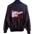 Vintage DeLong Wellcraft Bomber Jacket Mens Medium Black Racing Boat USA Made