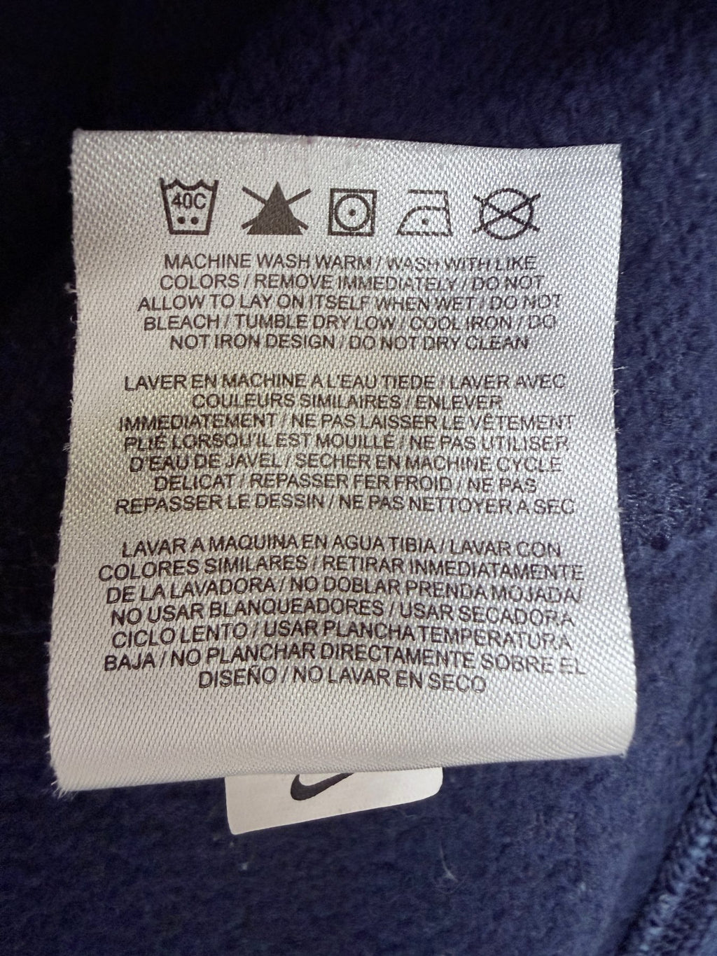 Nike Men's Navy Blue Cleveland Indians Genuine Merchandise Hoodie — view 7