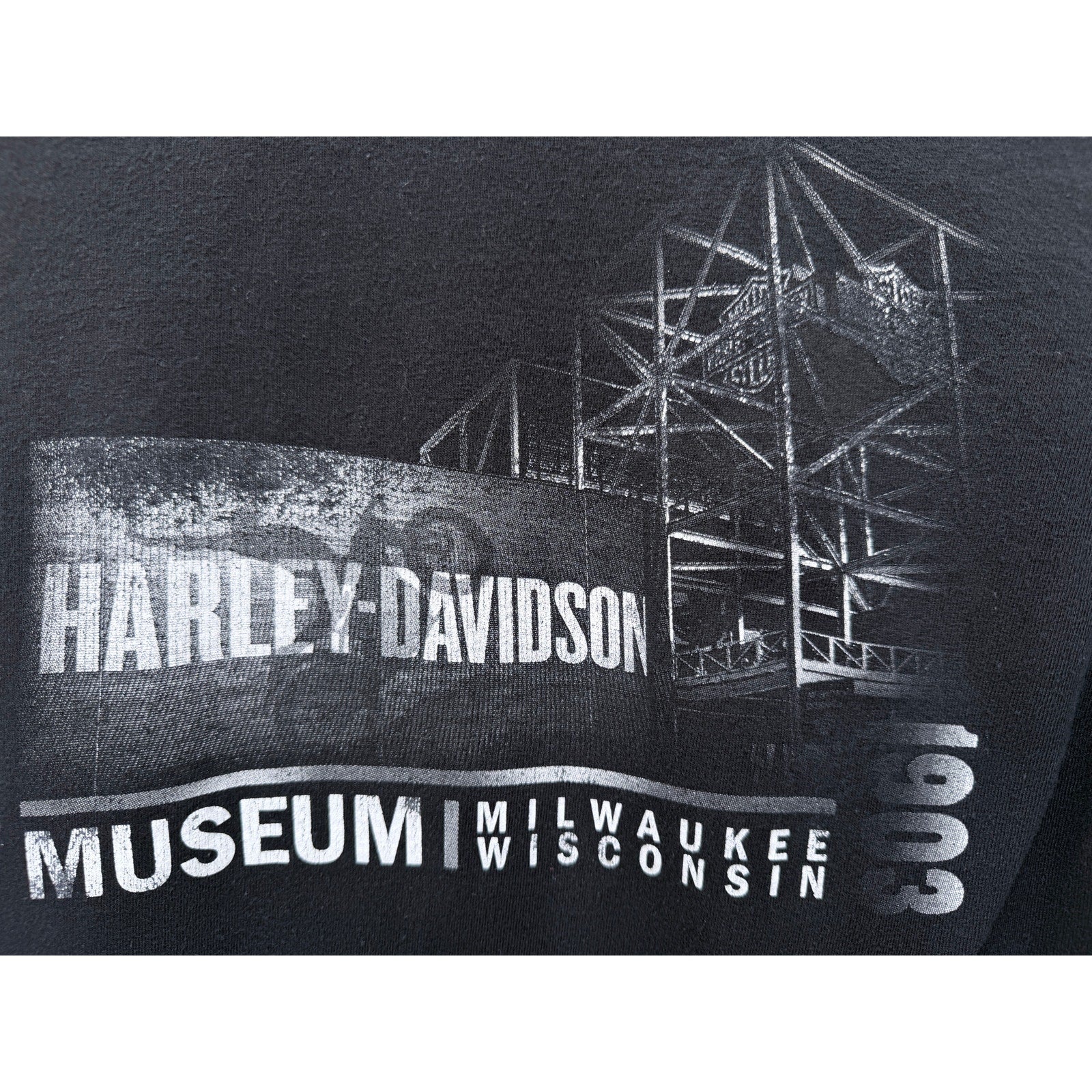 Harley Davidson Long Sleeve Shirt Mens Small Black Motorcycle Graphic Tee
