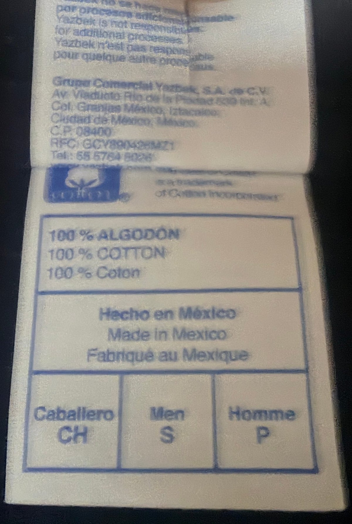 Yazbek Men's Black Harley-Davidson Motorcycles Costa Maya - Mexico T-Shirt — fabric content tag