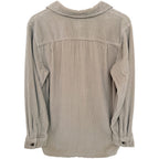 L.L.Bean Women's Gray Plaid Button-Up — back view