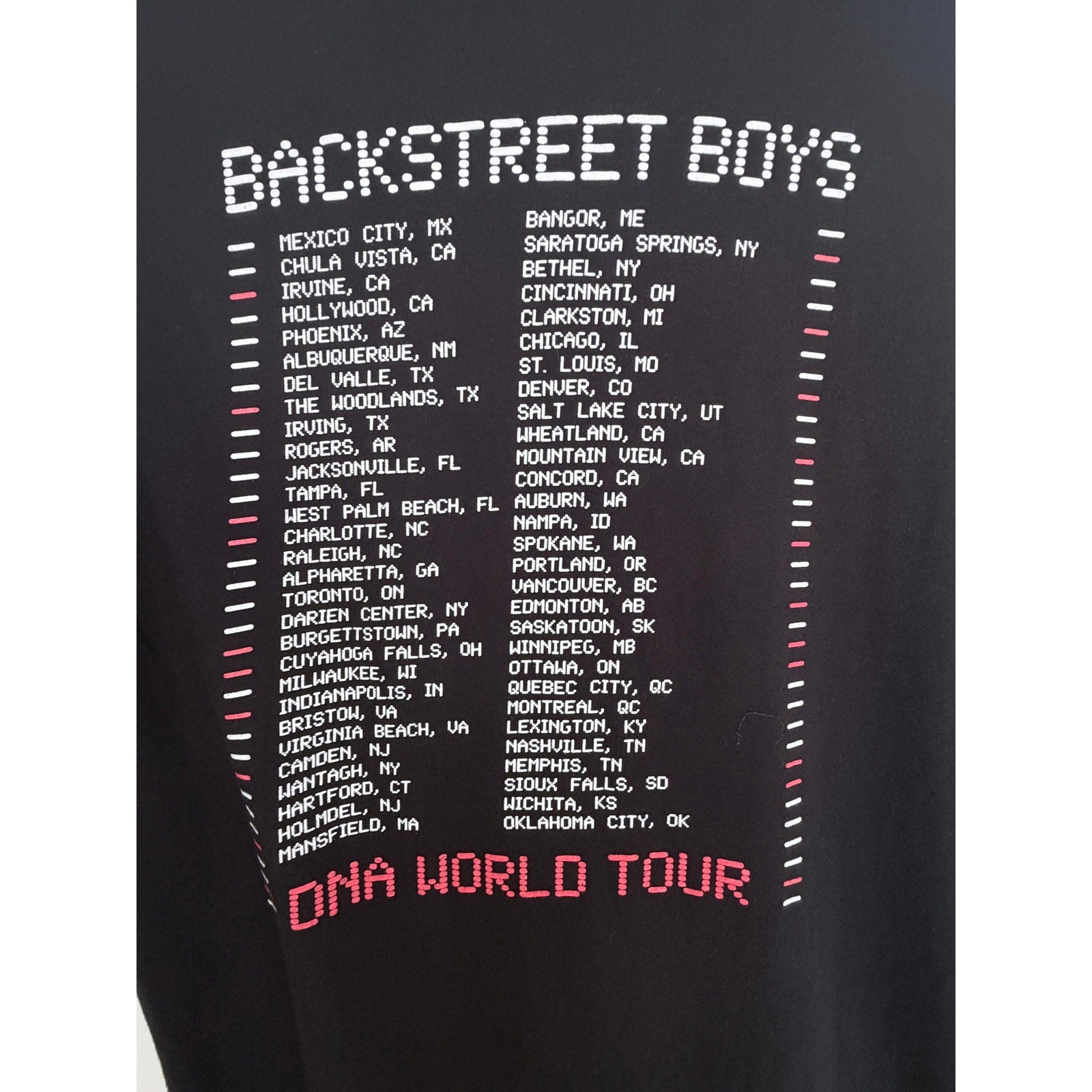 Backstreet Boys Band T Shirt Mens Large Black BSB 2022 Graphic Concert Tee