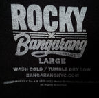 Bangarang Men's Black Rocky Balboa Thrill of the Fight / Kill with the Skill T-Shirt — brand label