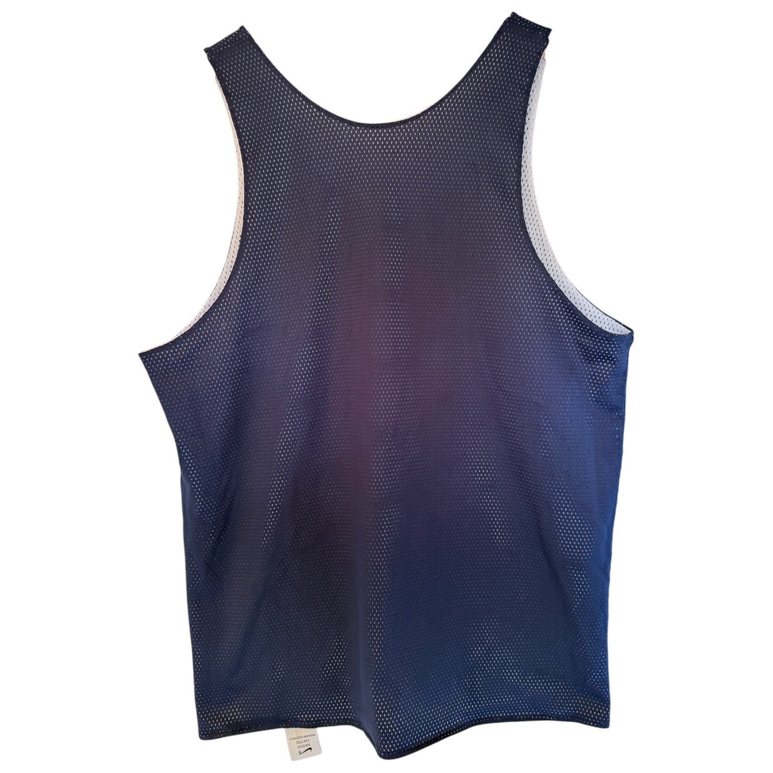 Nike Reversible Mesh Tank Top Mens Medium Blue White Swoosh Athletic