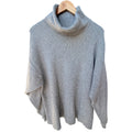 Free People Turtleneck Sweater Womens Small Gray Oversized Ribbed Knit Boho Cozy