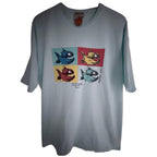 Pirana Joe Cozumel Mexico Fish Graphic T Shirt Mens XL Light Blue