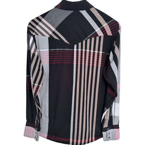 Ace of Diamond Men's Black Button-Up — back view