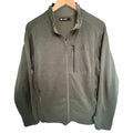 The North Face Men's Full Zip Fleece Jacket Medium Green Stretch Outdoor