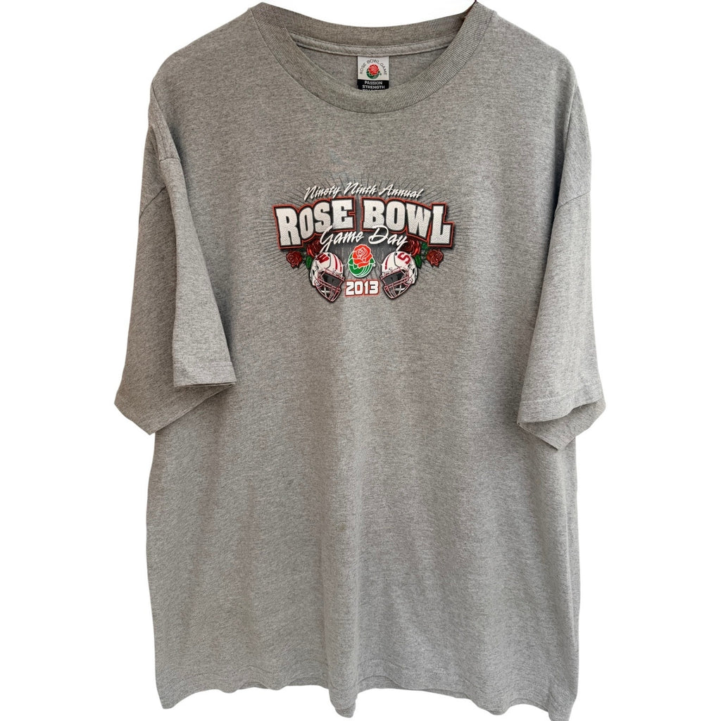 Rose Bowl 2013 Wisconsin vs Stanford T Shirt Mens XXL Gray Football Graphic Tee