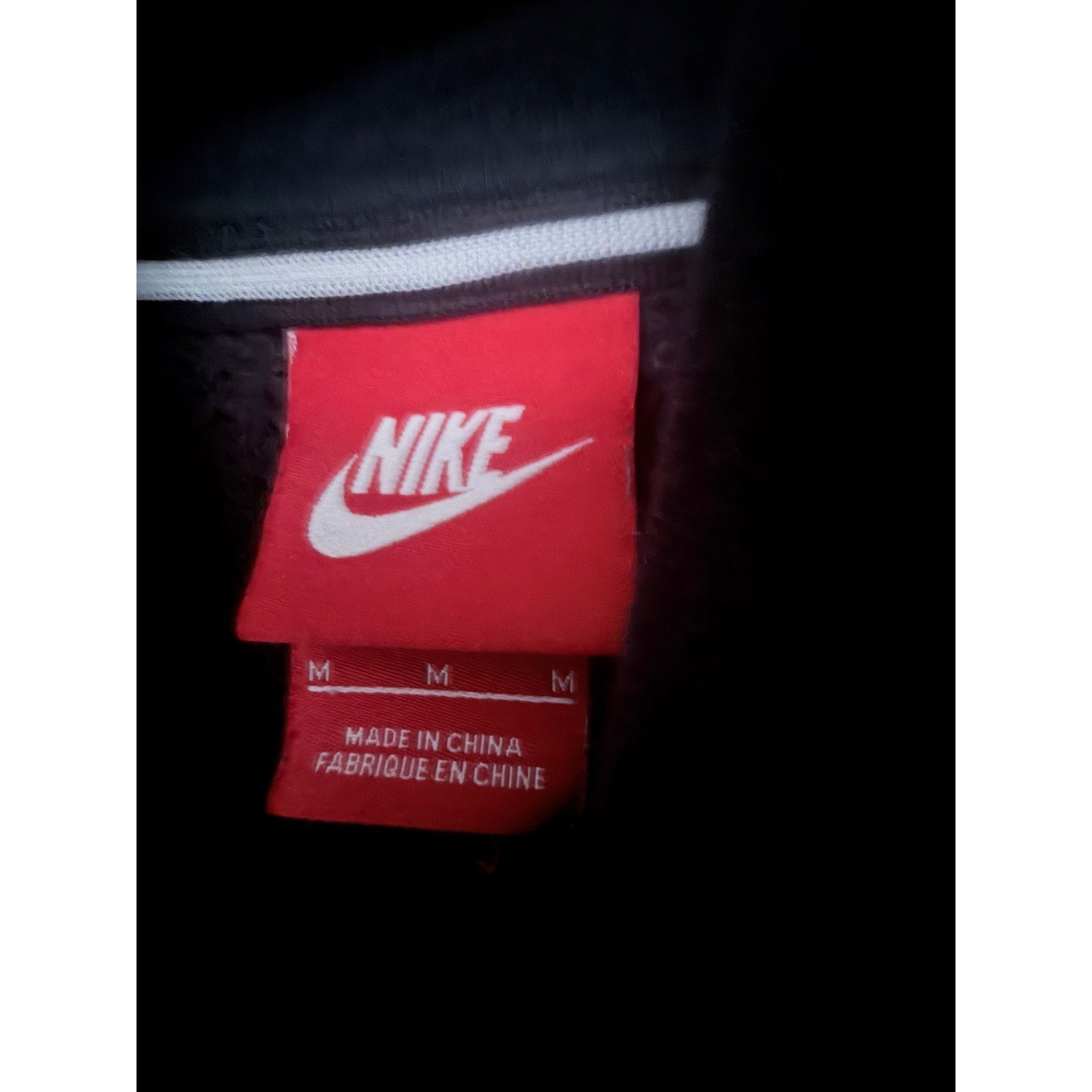 Nike Rally Hoodie Womens M Black Silver Metallic Logo