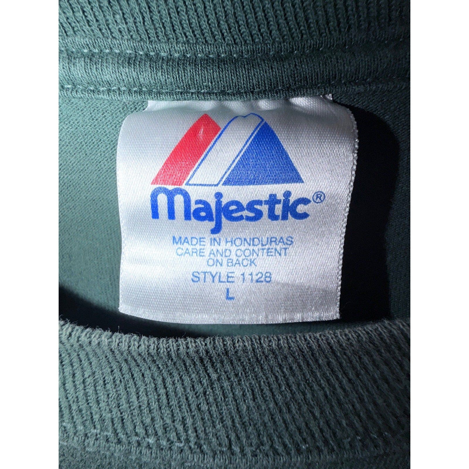 Majestic Oakland Athletics Spring Training 2006 Graphic T Shirt Mens Large Green