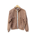 Nike Mens Small Tan Lightweight Zip Jacket Windbreaker Minimal Swooshv
