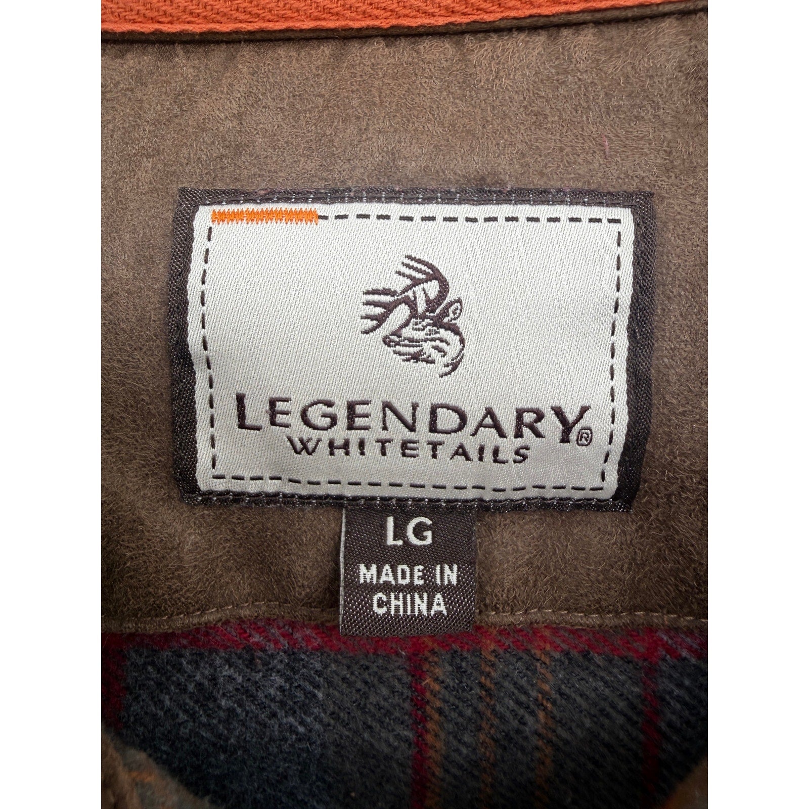 Legendary Whitetails Flannel Shirt Mens Large Plaid Outdoor Button Up