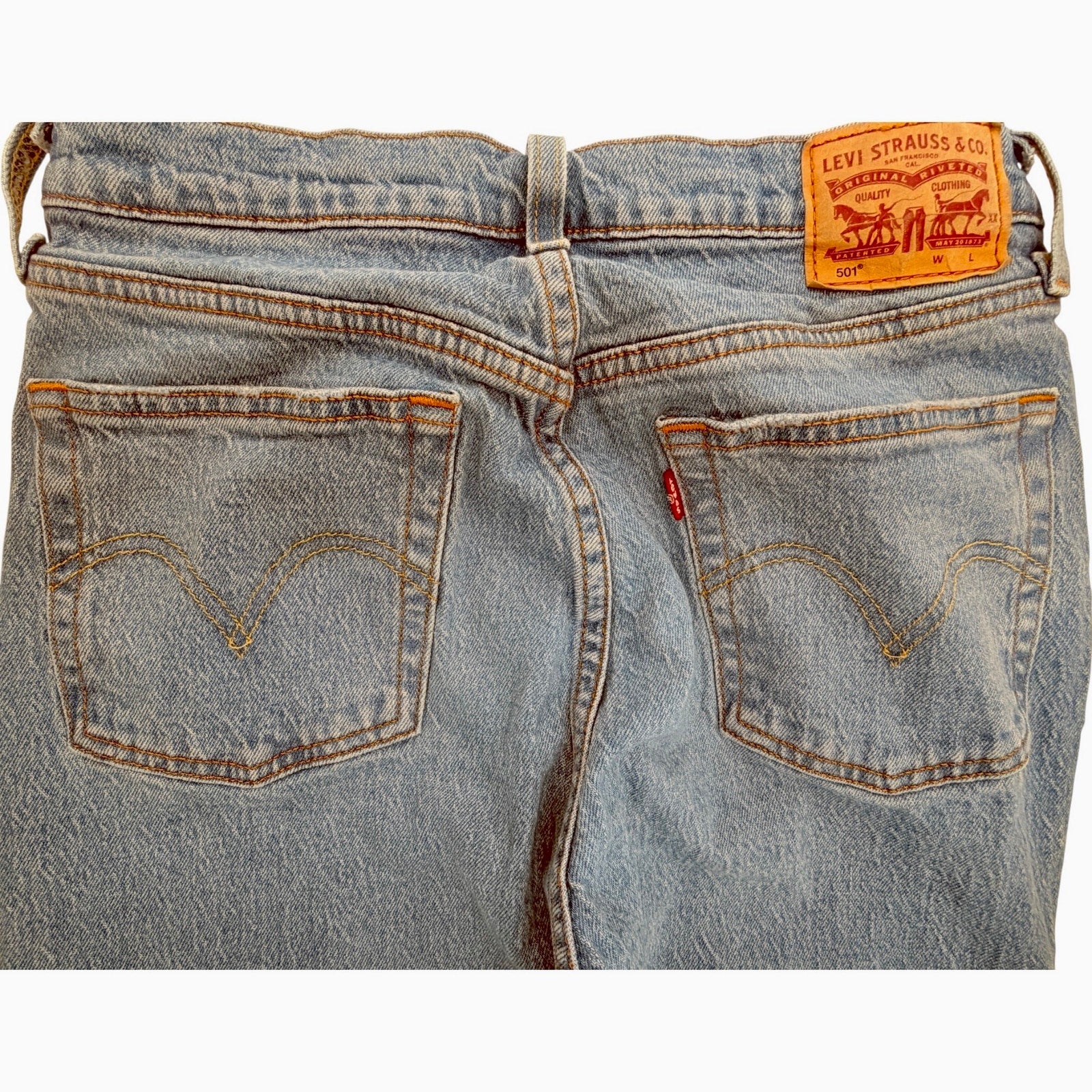 Levi's 501 Original Fit Distressed Straight Jeans Womens 28x30