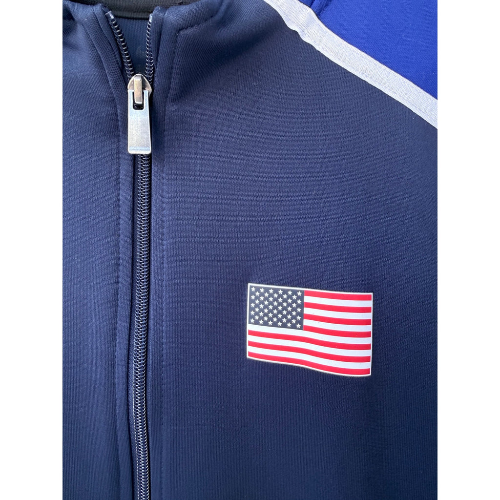 Nike Team USA Track Jacket Mens Large Navy Blue Full Zip Olympic Zip Up