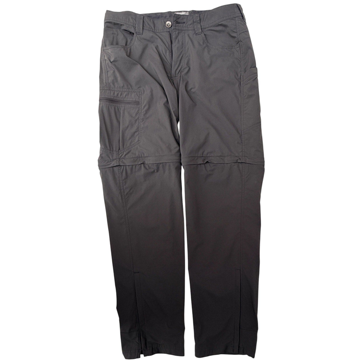 Marmot Convertible Hiking Pants Mens 32 Gray Zip Off Outdoor