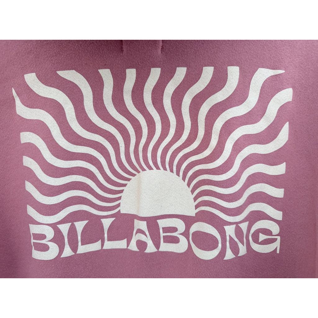 Billabong Pullover Hoodie Womens Medium Pink Surf Skate Casual Sweatshirt
