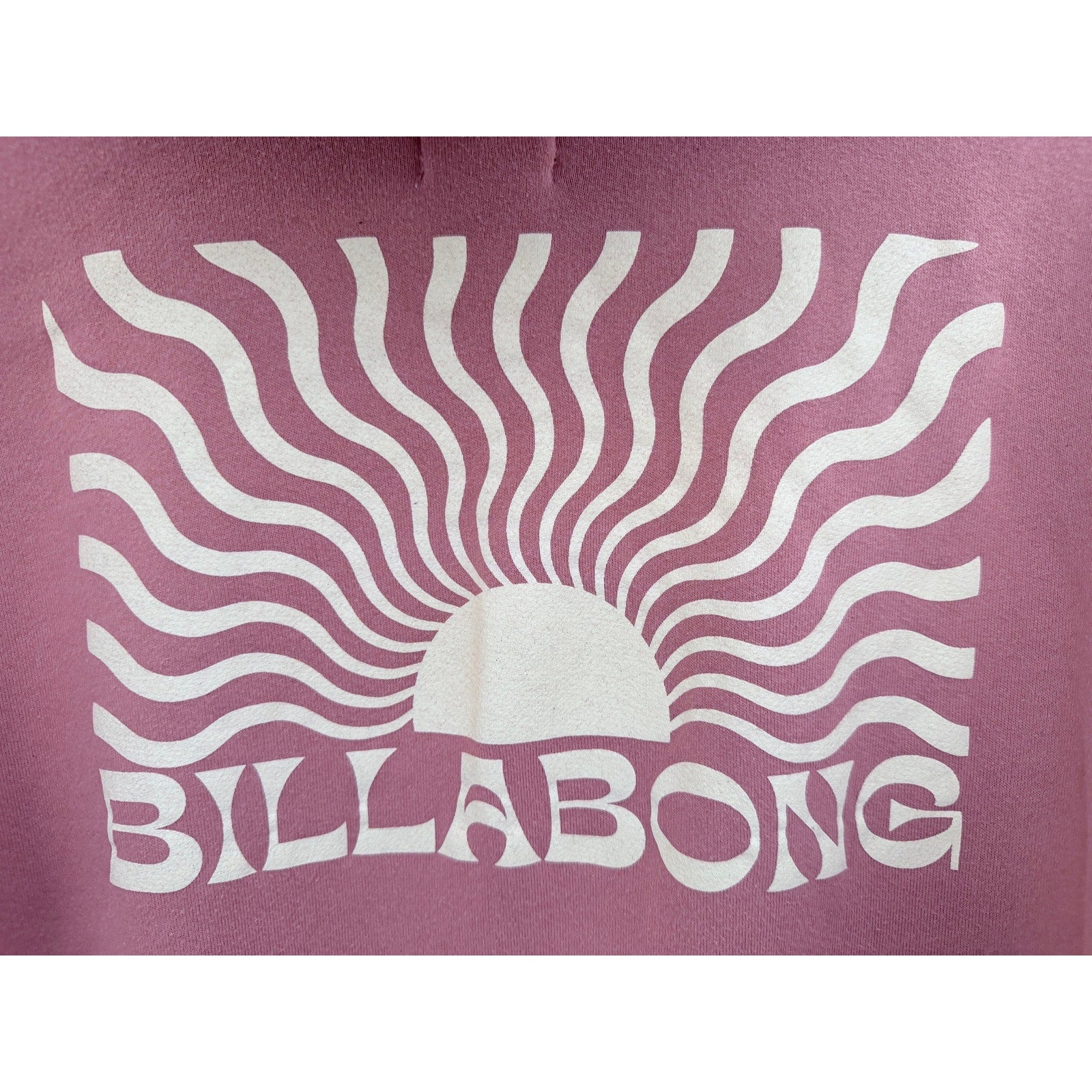 Billabong Pullover Hoodie Womens Medium Pink Surf Skate Casual Sweatshirt