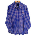 Wrangler National Patriot Western Shirt Mens XL Blue Plaid Pearl Snap
