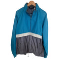 Woolrich Windbreaker Jacket Mens Large Blue Gray Full Zip Lightweight