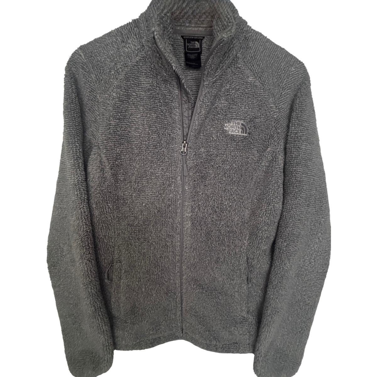 The North Face High Pile Fleece Full Zip Jacket Gray Womens S product image