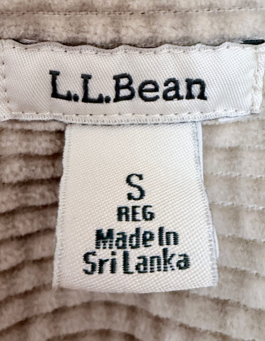 L.L.Bean Women's Gray Plaid Button-Up — brand label