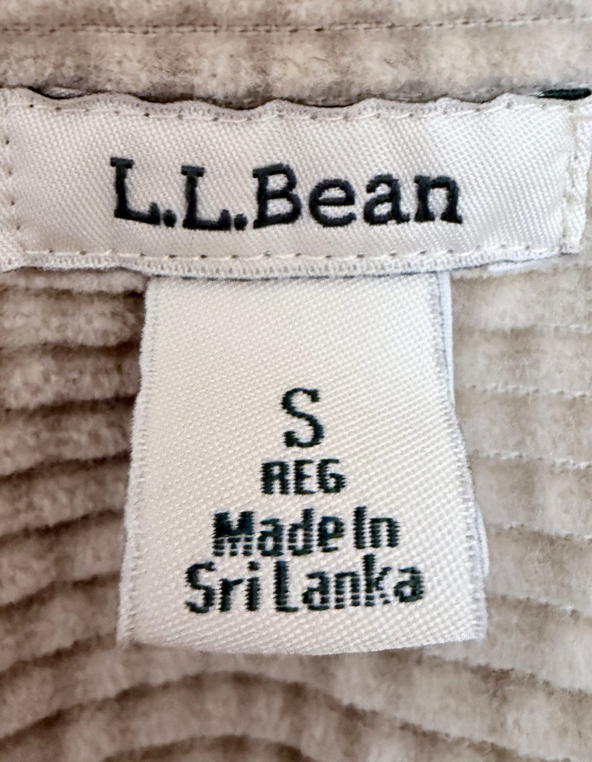 L.L.Bean Women's Gray Plaid Button-Up — brand label
