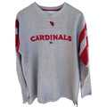 Arizona Cardinals Shirt Mens XL Gray Red NFL Football Long Sleeve Pullover