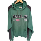 Winners Circle Men's Green Dale Jr. #88 Colorblock Hooded Hoodie — front view