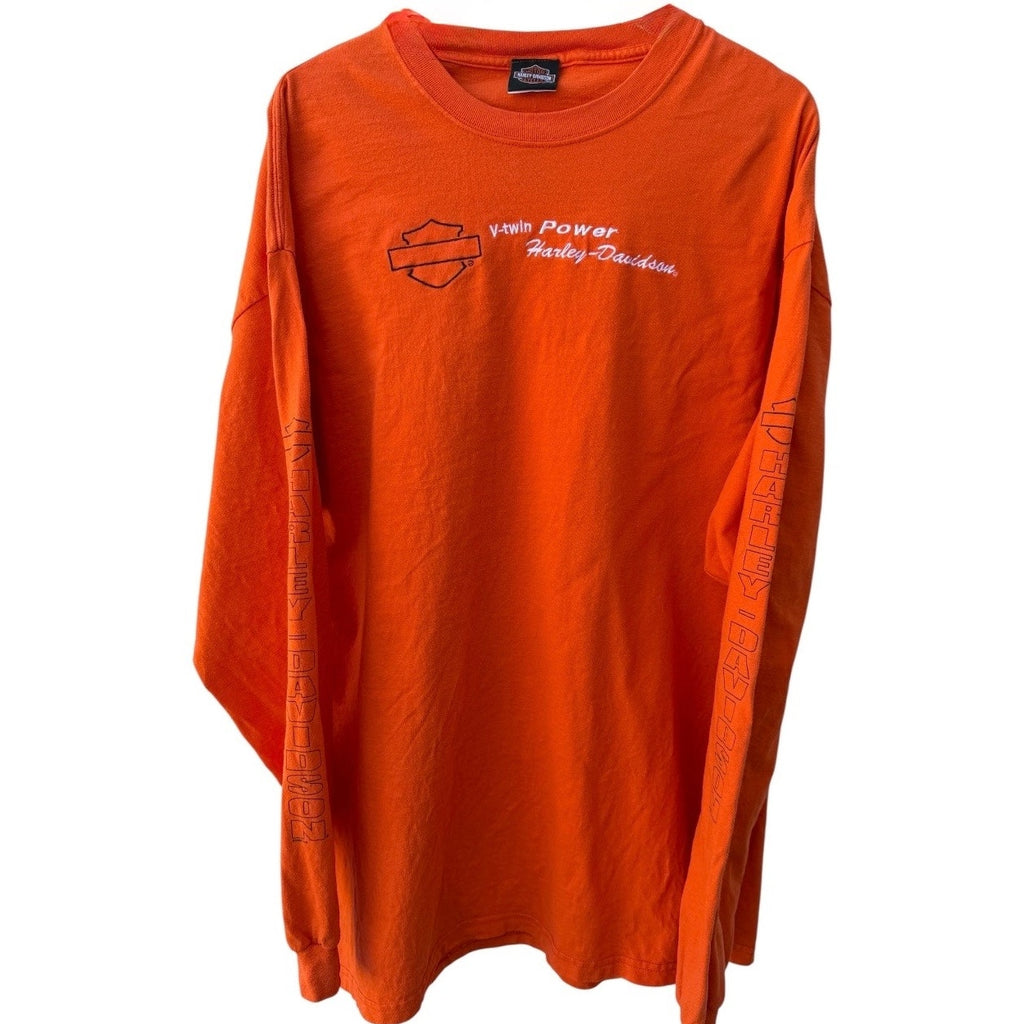 Harley Davidson Chosa HD Mesa AZ V-Twin Power Long Sleeve Shirt Mens XXL Orange