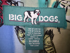 Big Dogs Men's Blue Fleece Button-Up — brand label