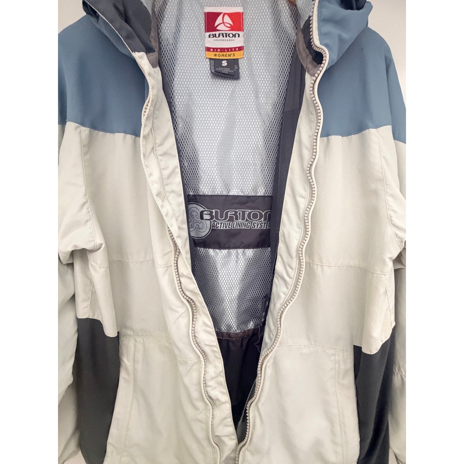 Burton Bio-Lite Blue White Snowboard Jacket Womens Small