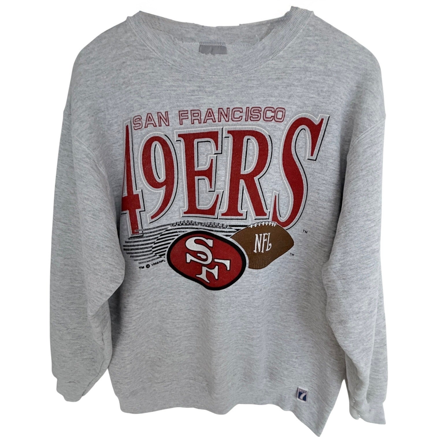 San Francisco 49ers Vintage Sweatshirt Mens Large Gray NFL Crewneck USA Made