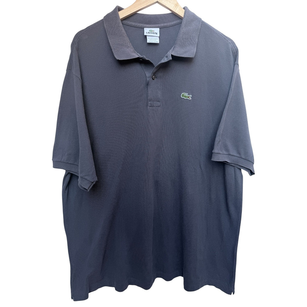 Lacoste Polo Shirt Mens Size 9 Gray Short Sleeve Classic Crocodile Logo France