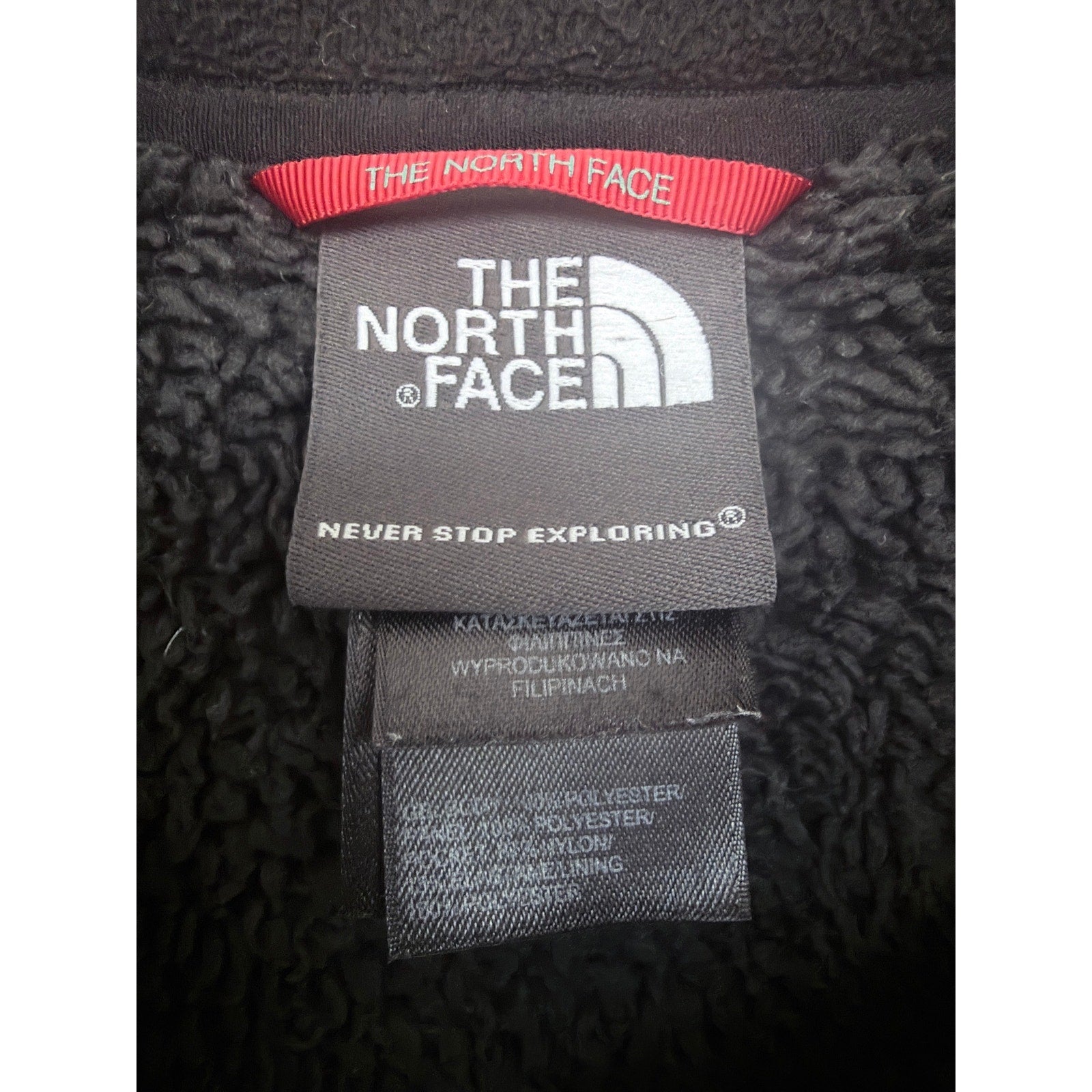 The North Face Fleece Jacket Mens Medium Black Full Zip Outdoor Jacket