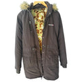 Element Parka Jacket Womens Large Brown Insulated Faux Fur Hood Winter Coat