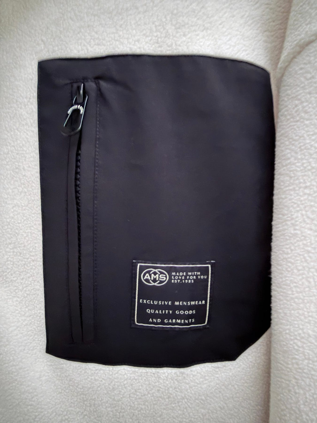 Scotch & Soda Men's White Tales From the North Fleece — view 5
