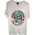 Harley-Davidson Men's Whiskey Row Skull T-Shirt Large White